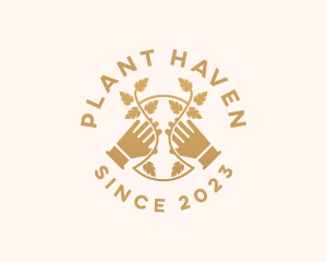 Plant Garden Gloves logo design