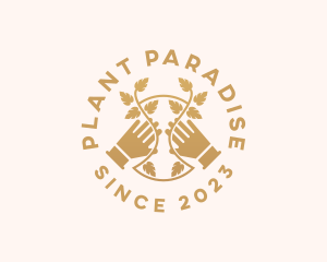 Plant Garden Gloves logo design