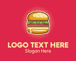 Pop Art Burger  logo design