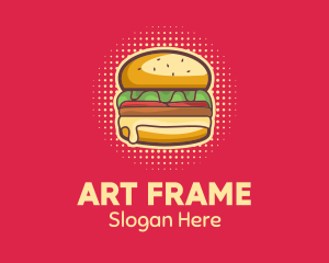 Pop Art Burger  logo design