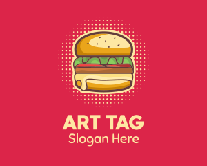 Pop Art Burger  logo design