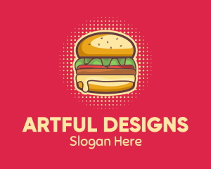 Pop Art Burger  logo design