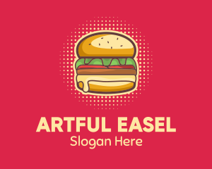 Pop Art Burger  logo design