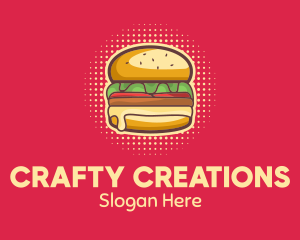 Pop Art Burger  logo design