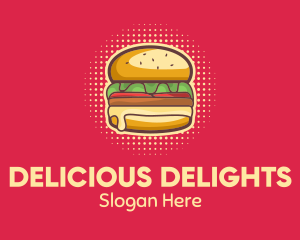 Pop Art Burger  logo design