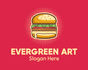 Pop Art Burger  logo design