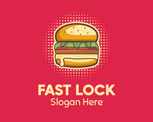 Pop Art Burger  logo design