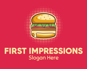 Pop Art Burger  logo design