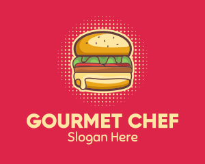 Pop Art Burger  logo design