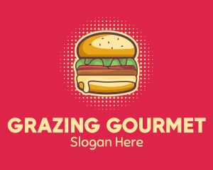 Pop Art Burger  logo design