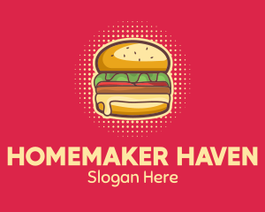 Pop Art Burger  logo design