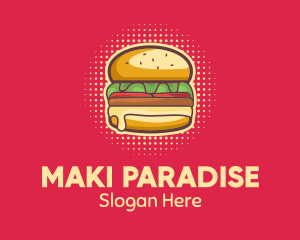 Pop Art Burger  logo design