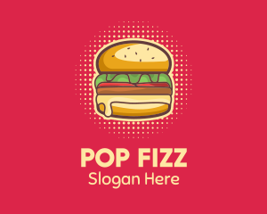 Pop Art Burger  logo design