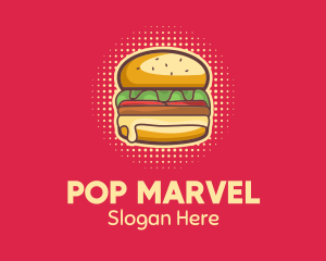 Pop Art Burger  logo design