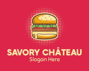 Pop Art Burger  logo design