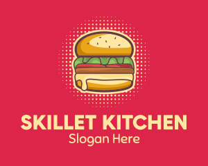 Pop Art Burger  logo design