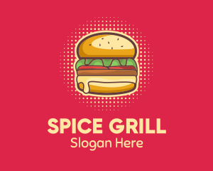 Pop Art Burger  logo design