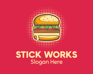 Pop Art Burger  logo design