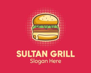 Pop Art Burger  logo design