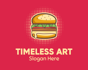 Pop Art Burger  logo design