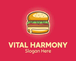 Pop Art Burger  logo design