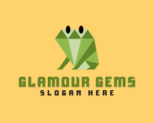 Diamond Frog Amphibian logo design