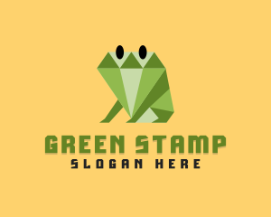 Diamond Frog Amphibian logo design