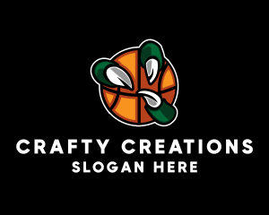 Basketball Claw Grab logo design