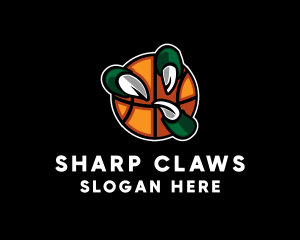 Basketball Claw Grab logo design