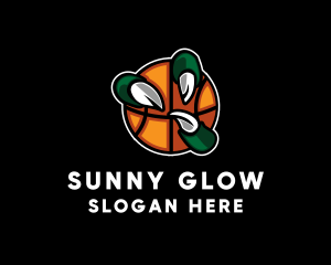 Basketball Claw Grab logo design