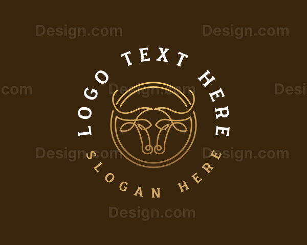 Elegant Wild Bull Logo