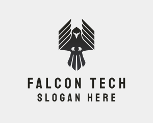 Flying Falcon Bird logo