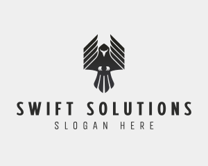 Flying Falcon Hawk logo design