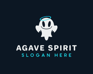 Cute Ghost Spirit logo design