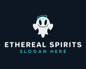 Cute Ghost Spirit logo design