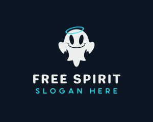 Cute Ghost Spirit logo design