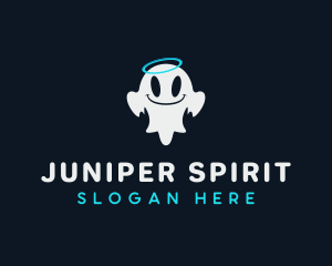 Cute Ghost Spirit logo design