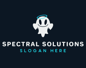 Cute Ghost Spirit logo design