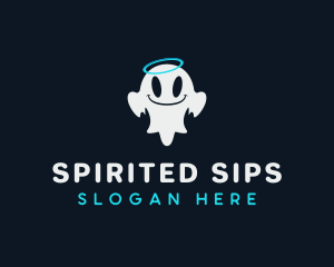 Cute Ghost Spirit logo design