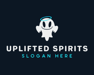 Cute Ghost Spirit logo design