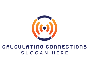 Frequency Signal Circle  logo design