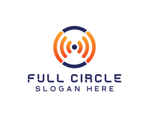 Frequency Signal Circle  logo design