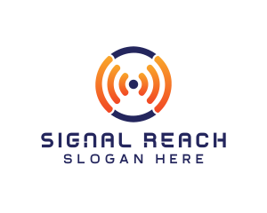 Frequency Signal Circle  logo design