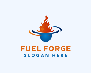 Liquid Fire Droplet logo design