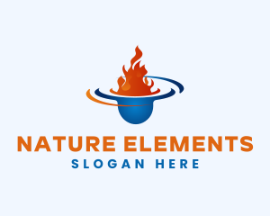 Liquid Fire Droplet logo design