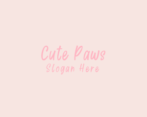 Cute Feminine Minimalist logo design