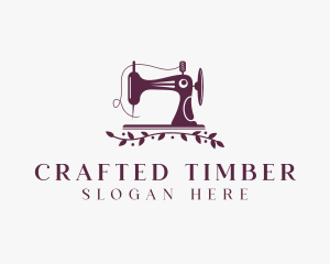 Wreath Tailoring Sewing Machine logo design