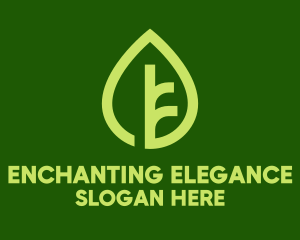 Vegetarian Organic Leaf Logo