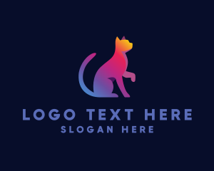 Gradient Pet Cat logo