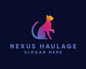 Gradient Pet Cat logo design